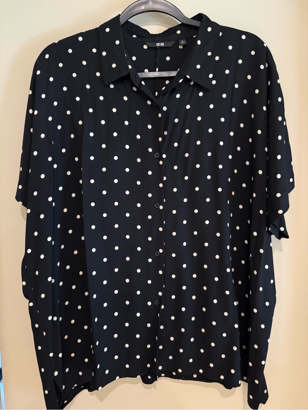 Uniqlo Black Polka Dot Shirt